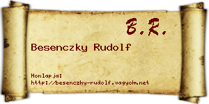 Besenczky Rudolf névjegykártya