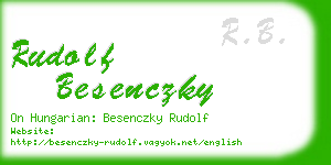 rudolf besenczky business card